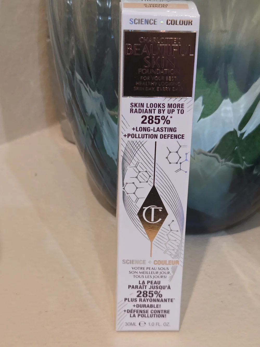 Charlotte Tilbury Beautiful Skin Foundation 2 Warm 30mL 1 fl oz New in Box
